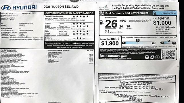 2026 Hyundai TUCSON SEL