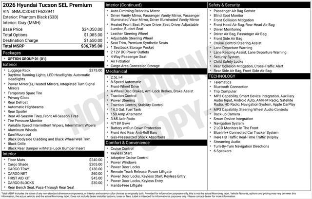 2026 Hyundai Tucson - $29,997