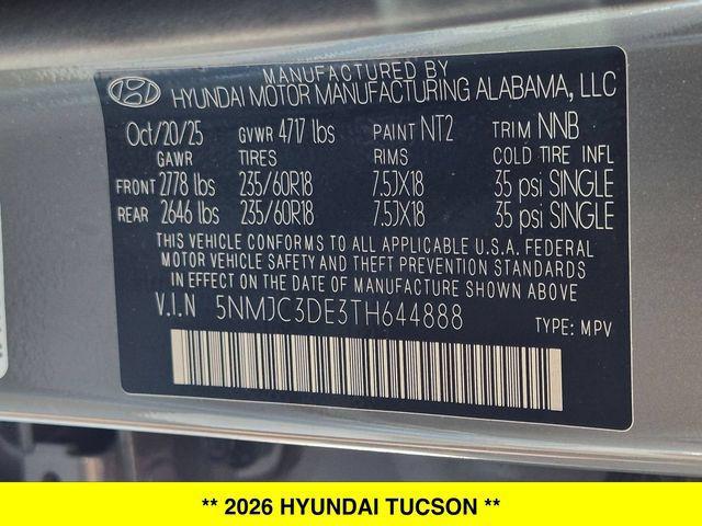 2026 Hyundai Tucson - $35,205