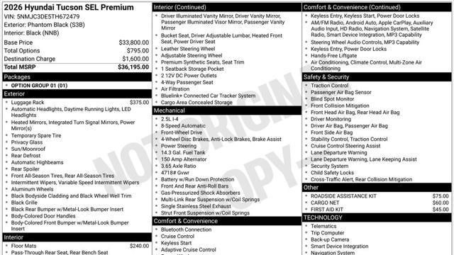 2026 Hyundai TUCSON SEL Premium