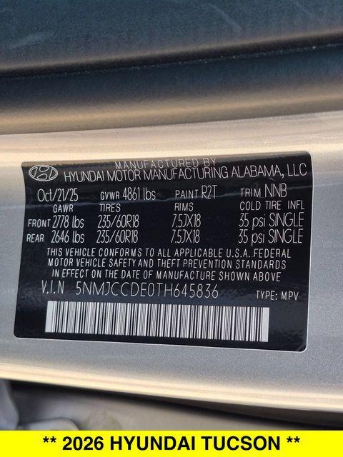 2026 Hyundai Tucson - $37,780