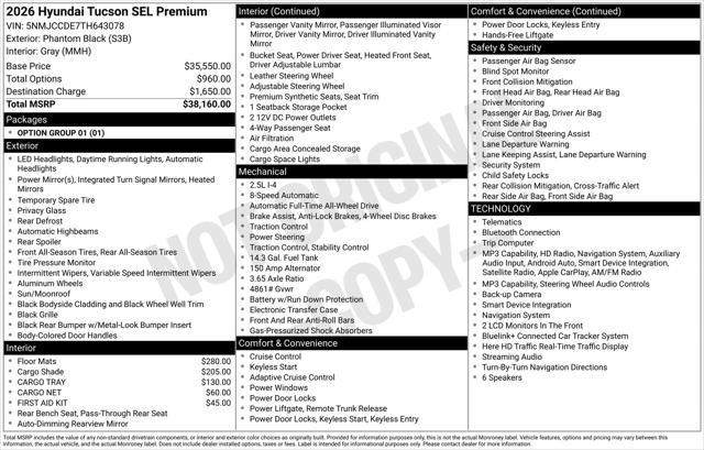 2026 Hyundai Tucson - $30,699