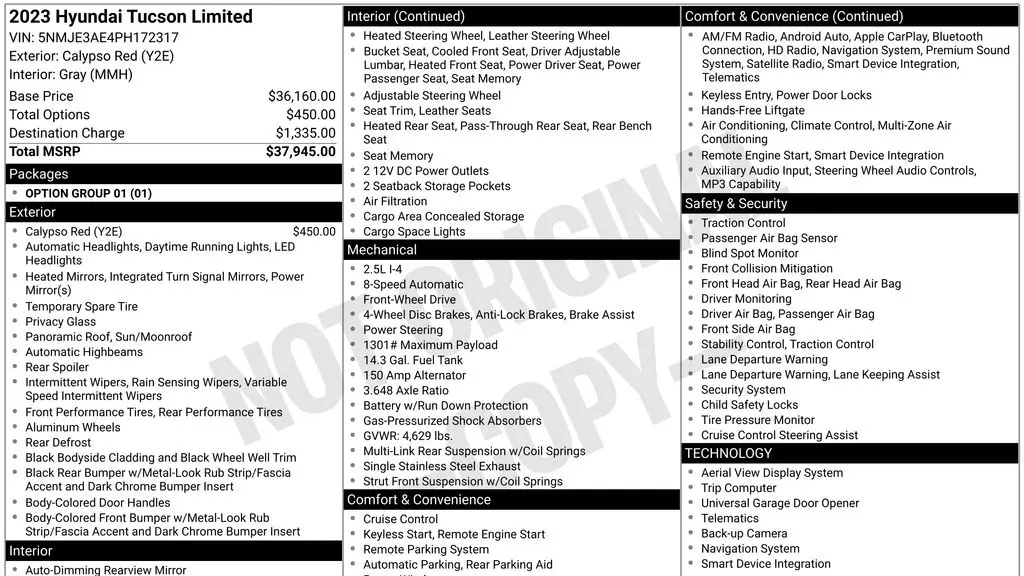 2023 Hyundai TUCSON Limited