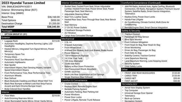 2023 Hyundai TUCSON Limited