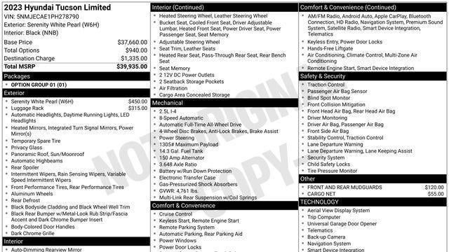 2023 Hyundai TUCSON Limited
