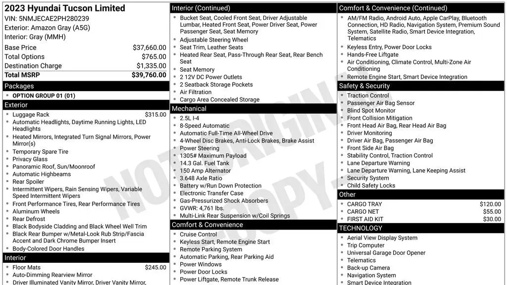 2023 Hyundai TUCSON Limited