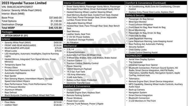 2023 Hyundai TUCSON Limited