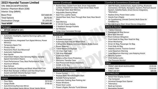 2023 Hyundai TUCSON Limited