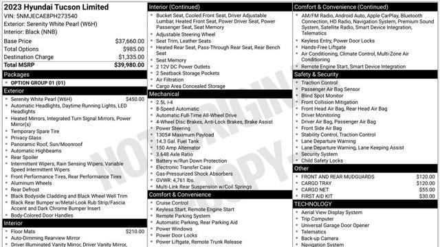 2023 Hyundai TUCSON Limited