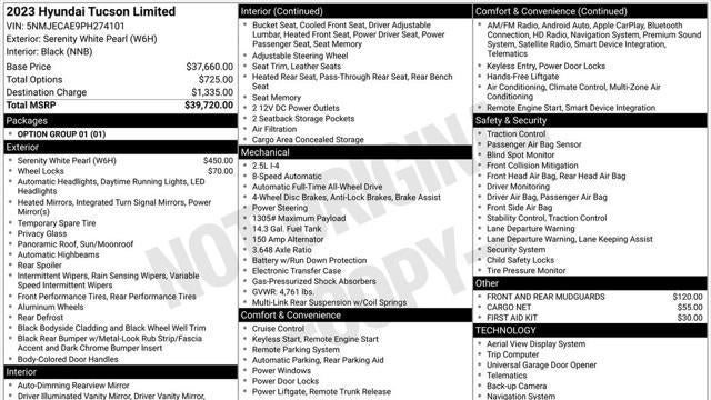 2023 Hyundai TUCSON Limited
