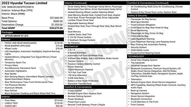 2023 Hyundai TUCSON Limited
