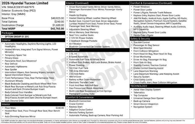 2026 Hyundai Tucson - $40,986
