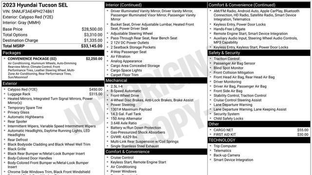 2023 Hyundai TUCSON SEL