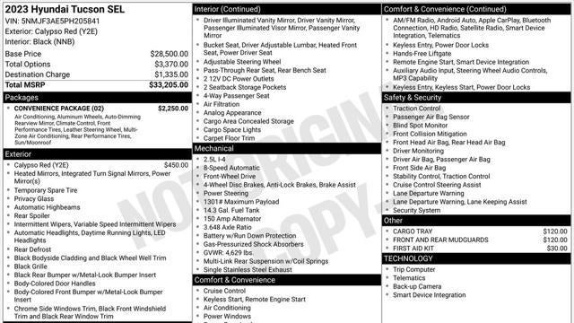 2023 Hyundai TUCSON SEL