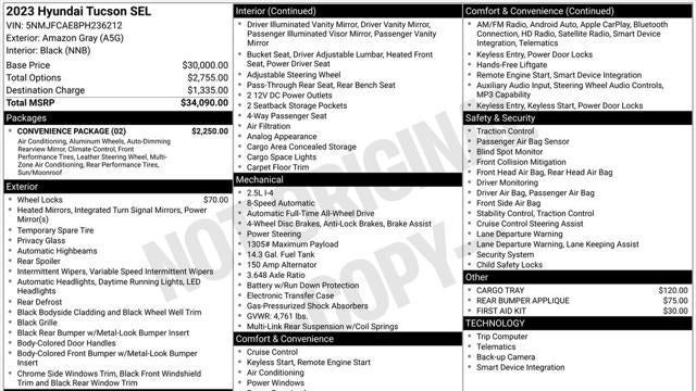 2023 Hyundai TUCSON SEL