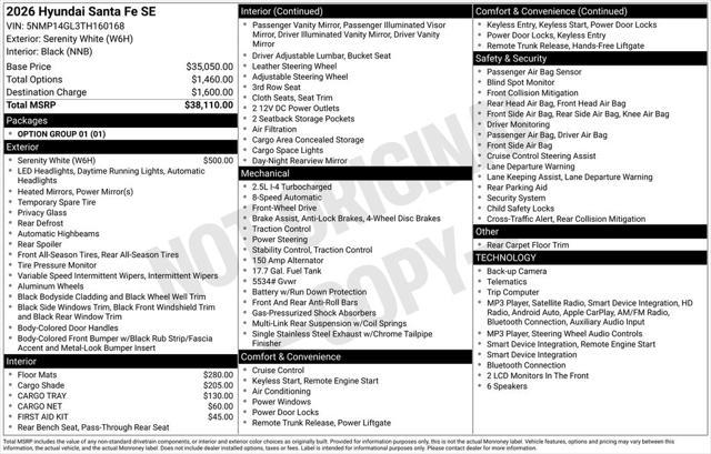 2026 Hyundai Santa Fe - $33,755
