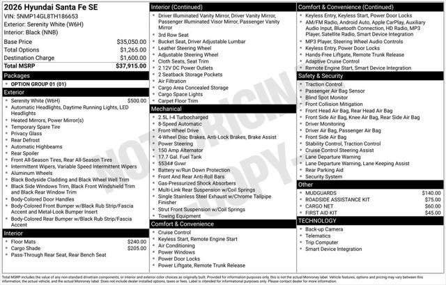 2026 Hyundai Santa Fe - $30,495