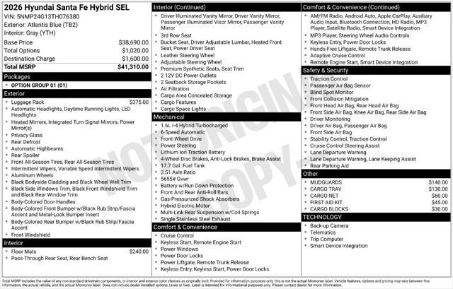 2026 Hyundai Santa Fe - $36,118