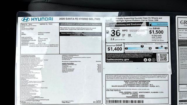 2026 Hyundai SANTA FE Hybrid SEL