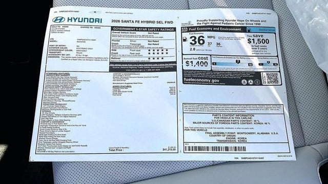 2026 Hyundai SANTA FE Hybrid SEL