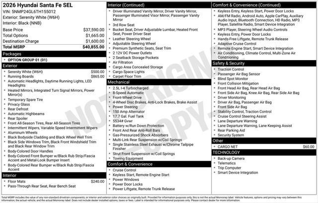 2026 Hyundai Santa Fe - $29,988