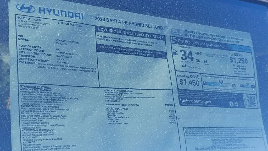 2026 Hyundai SANTA FE Hybrid SEL