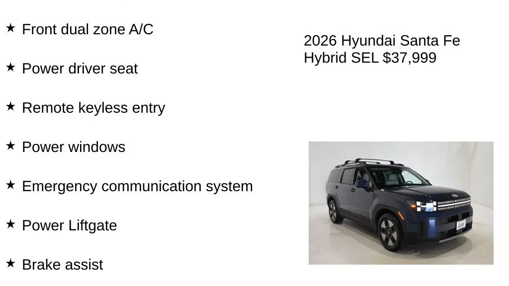 2026 Hyundai SANTA FE Hybrid SEL