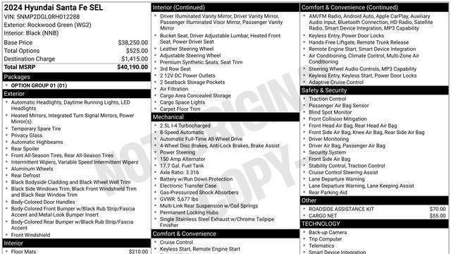 2024 Hyundai SANTA FE SEL