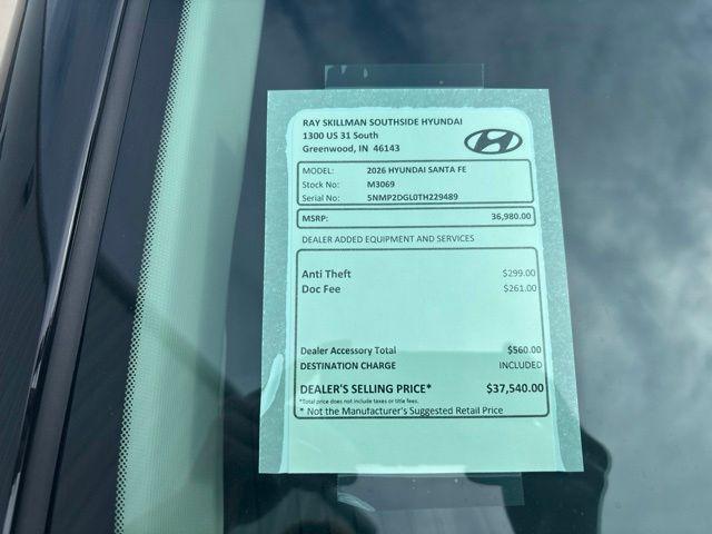 2026 Hyundai Santa Fe - $36,980
