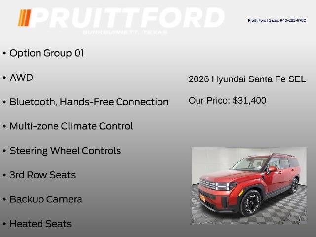 2026 Hyundai Santa Fe - $31,400