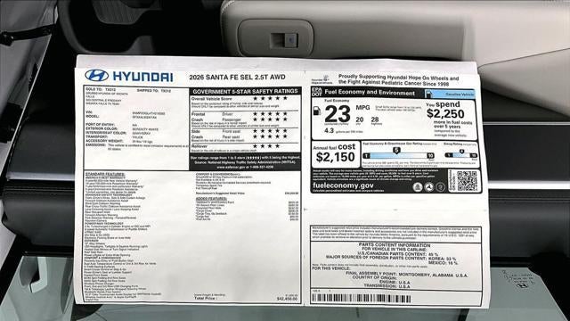 2026 Hyundai SANTA FE SEL
