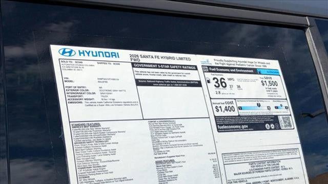 2026 Hyundai SANTA FE Hybrid Limited