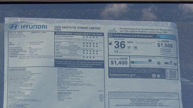 2026 Hyundai SANTA FE Hybrid Limited