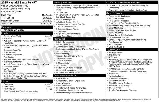 2025 Hyundai Santa Fe - $36,895