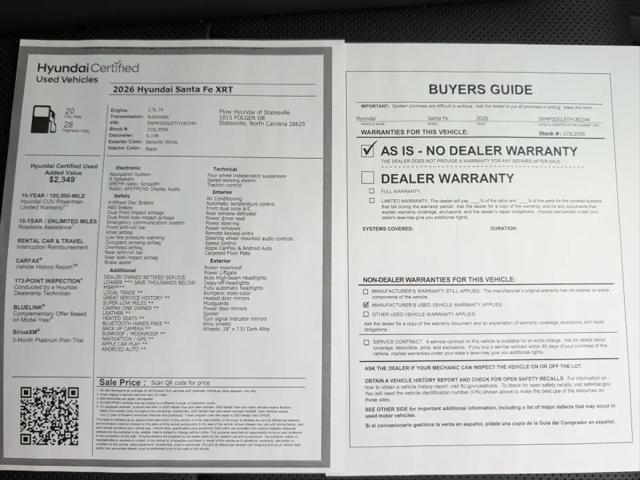 2026 Hyundai Santa Fe - $36,599