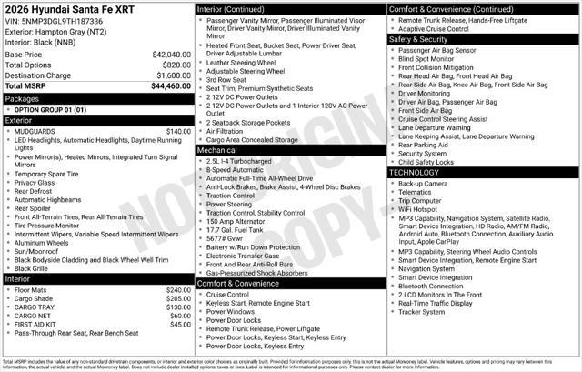 2026 Hyundai Santa Fe - $39,295