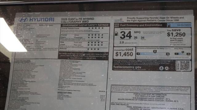 2026 Hyundai SANTA FE Hybrid Calligraphy