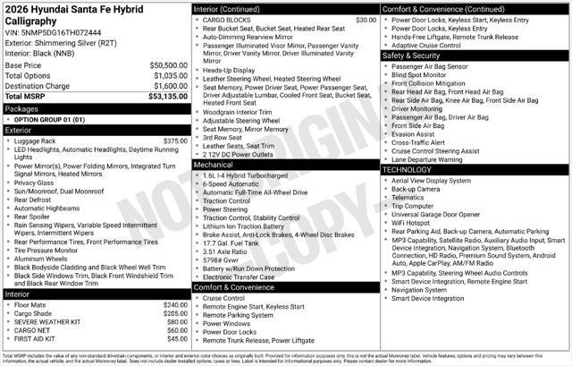 2026 Hyundai Santa Fe - $44,495