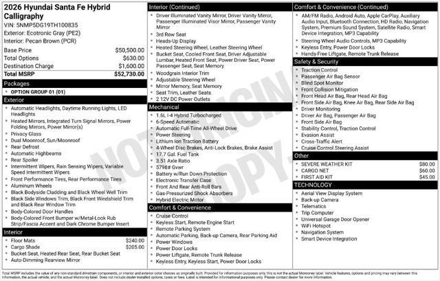 2026 Hyundai Santa Fe - $43,900