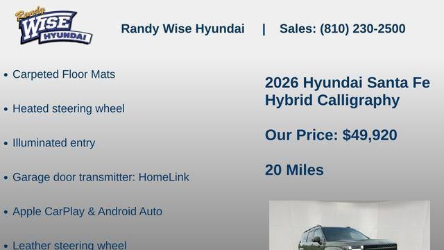 2026 Hyundai SANTA FE Hybrid Calligraphy