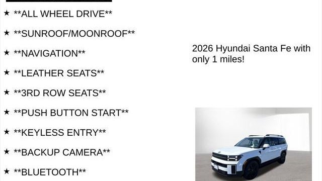 2026 Hyundai SANTA FE Hybrid Calligraphy