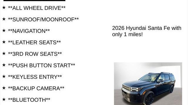 2026 Hyundai SANTA FE Calligraphy