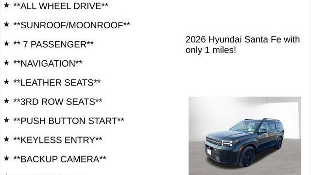 2026 Hyundai SANTA FE Calligraphy