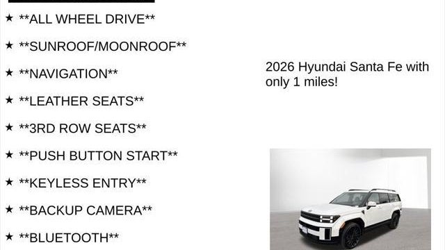 2026 Hyundai SANTA FE Calligraphy