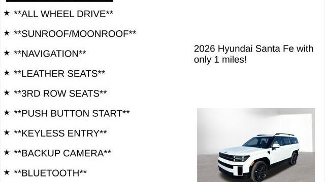 2026 Hyundai SANTA FE Calligraphy