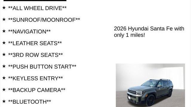 2026 Hyundai SANTA FE Calligraphy