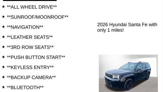 2026 Hyundai SANTA FE Calligraphy