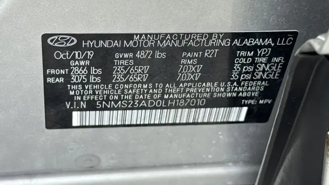 2020 Hyundai SANTA FE SE
