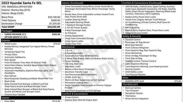 2023 Hyundai SANTA FE SEL