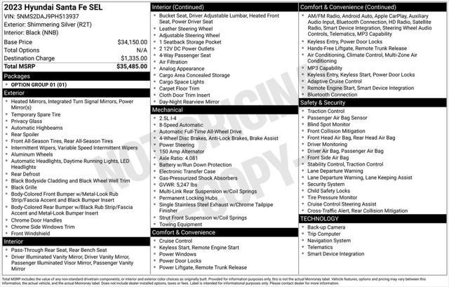 2023 Hyundai Santa Fe - $20,899